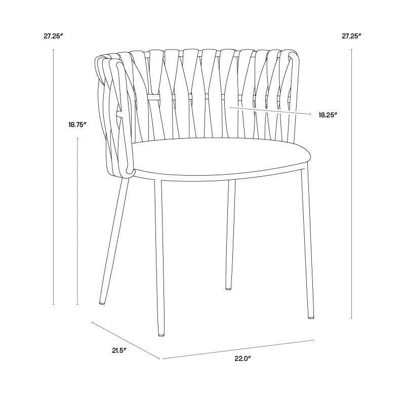 Sarai Dining Armchair Modern Design With Steel Legs