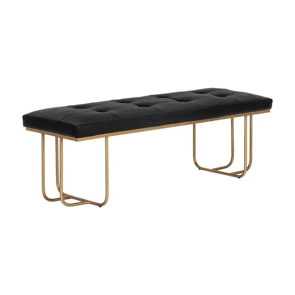 Maverick Leather Upholstered Stylish Backless Bench