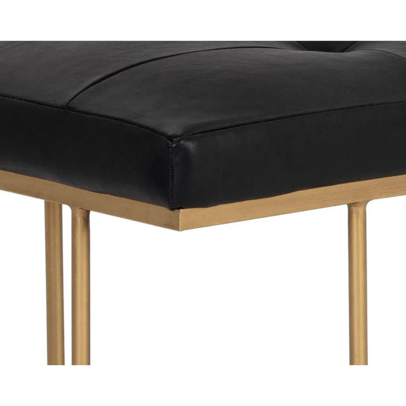 Maverick Leather Upholstered Stylish Backless Bench