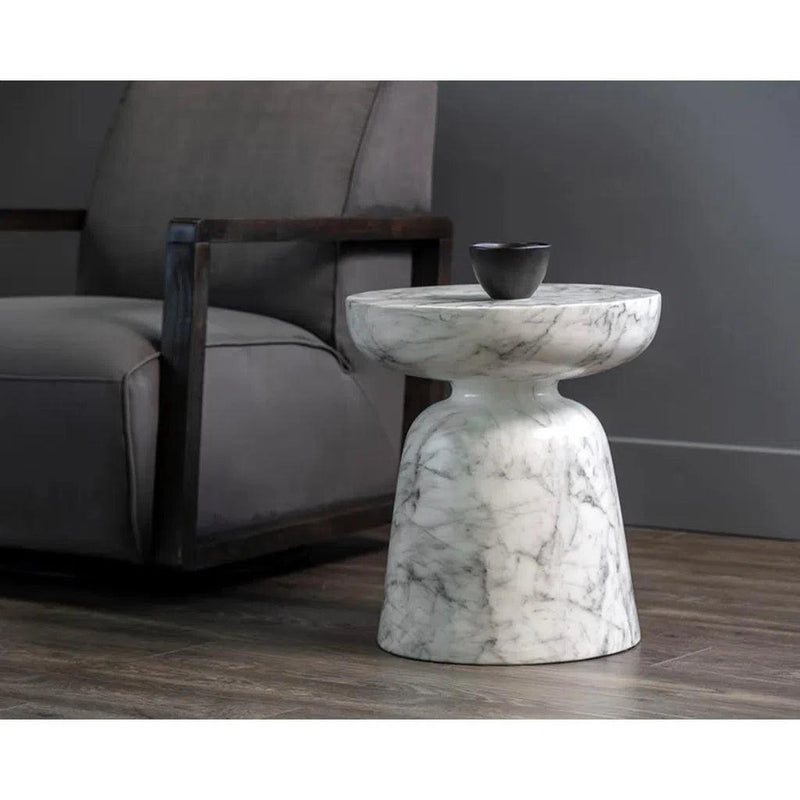 Lucida Concrete Outdoor Round End Table