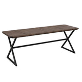 Elon Stylish Leather Upholstered Backless Bench