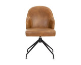 Bretta Leather Upholstered Swivel Armless Dining Chair