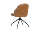 Bretta Leather Upholstered Swivel Armless Dining Chair