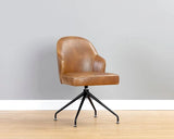 Bretta Leather Upholstered Swivel Armless Dining Chair