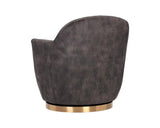 Casey Fabric Upholstered Swivel Lounge Chair