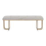 Maverick Leather Upholstered Stylish Backless Bench