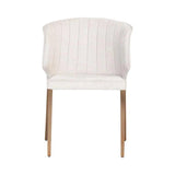 Zayden Dining Chair Belfast Oatmeal With Gold Legs