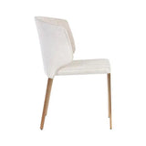 Zayden Dining Chair Belfast Oatmeal With Gold Legs