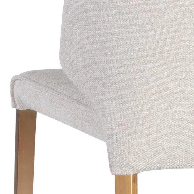 Zayden Dining Chair Belfast Oatmeal With Gold Legs