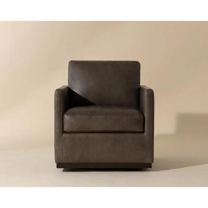 Portman Upholstered Swivel Robust Designed Lounge Chair