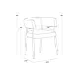 Maestro Fabric Upholstered Dining Armchair