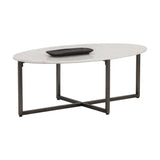 Kiara Steel Framed Marble Coffee Table