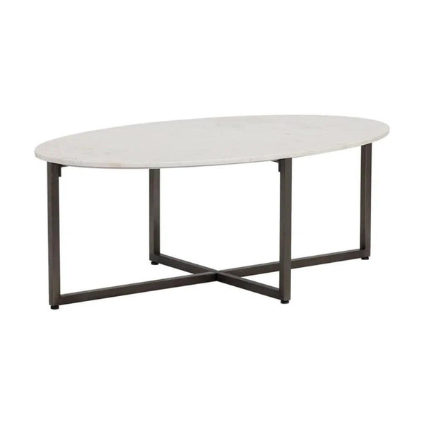 Kiara Steel Framed Marble Coffee Table