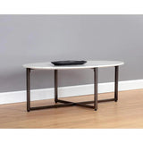 Kiara Steel Framed Marble Coffee Table