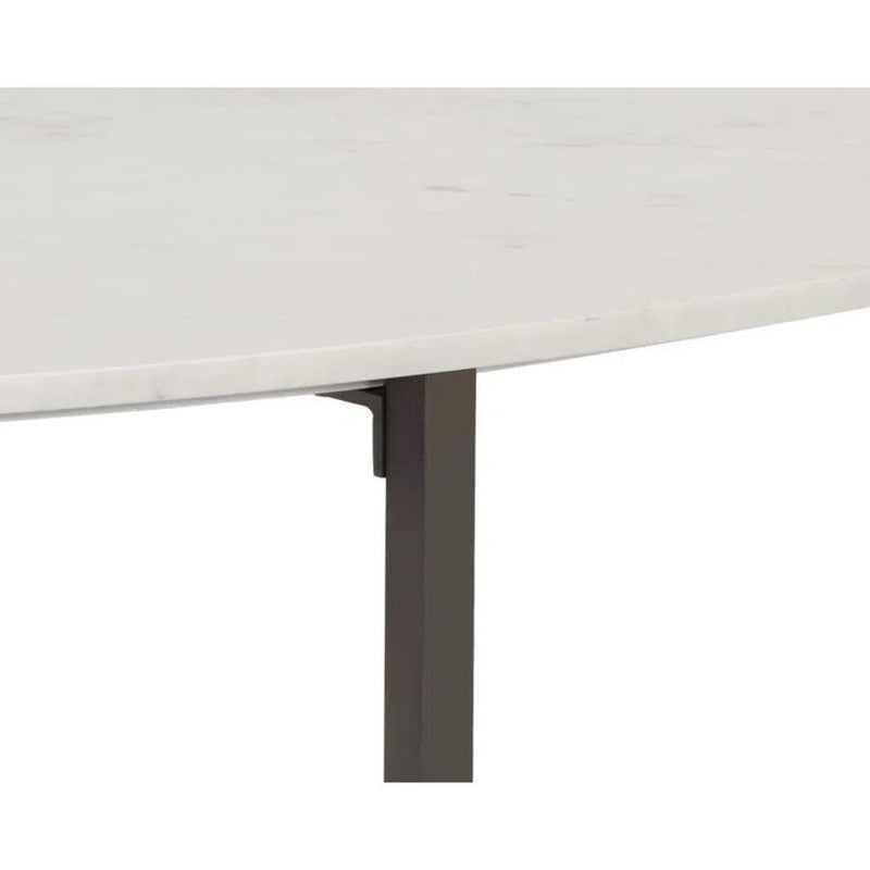 Kiara Steel Framed Marble Coffee Table