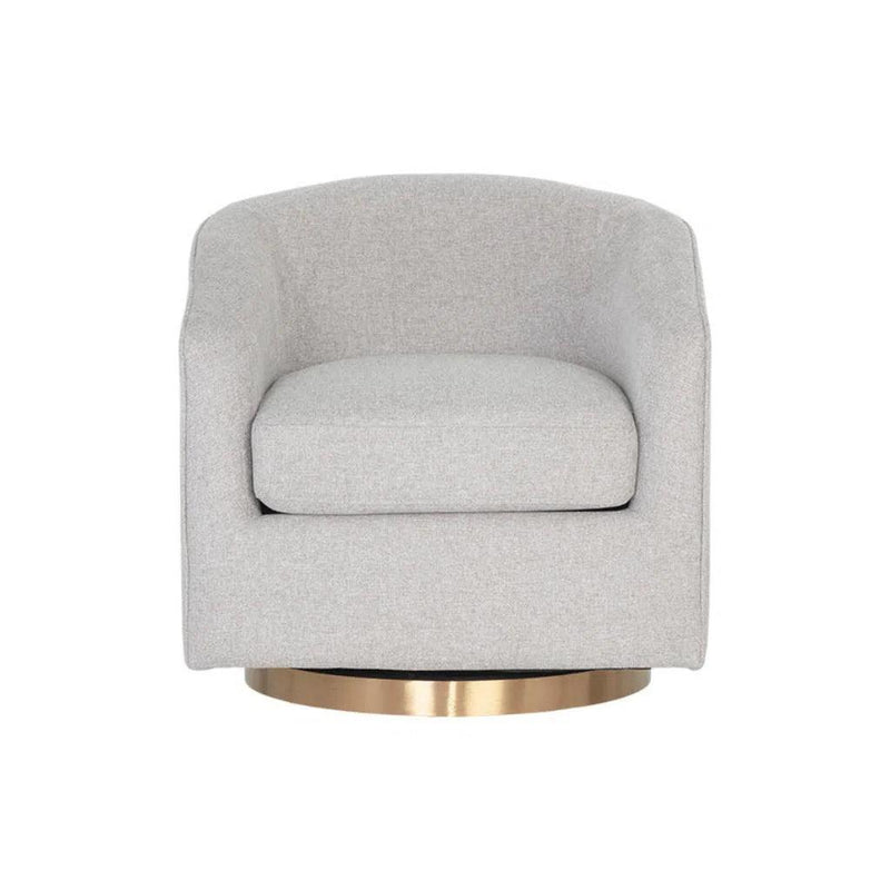 Hazel Fabric Upholstered Swivel Lounge Chair