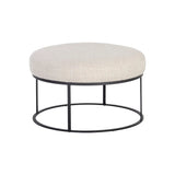 Elgin Leather Upholstered Modern Round Ottoman