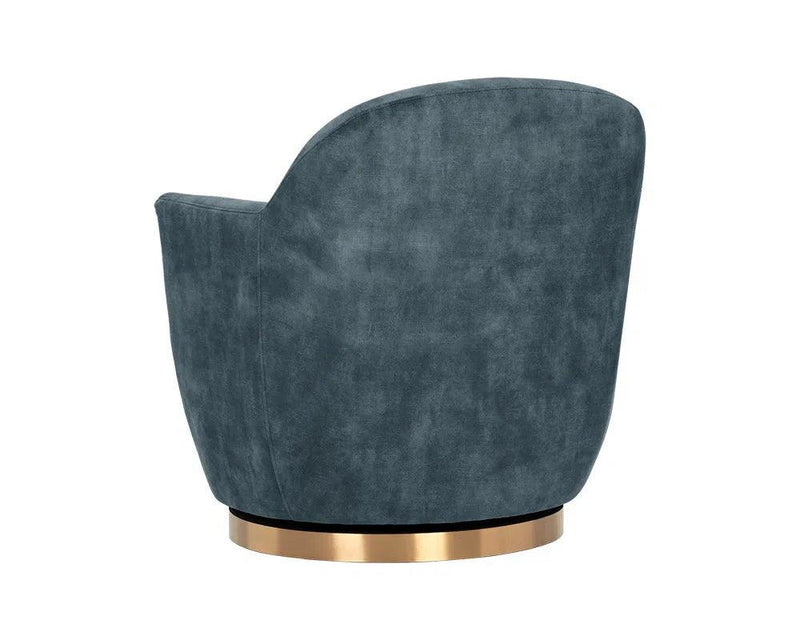 Casey Fabric Upholstered Swivel Lounge Chair