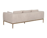 Burr Leather Upholstered Sofa