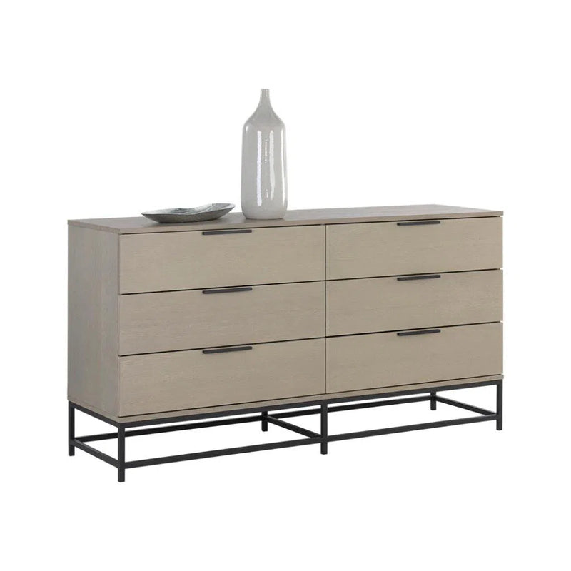 Rebel Wooden Iron Modern Dresser