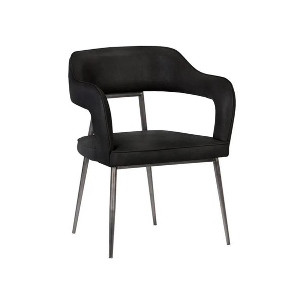 Kenny Leather Upholstered Dining Armchair