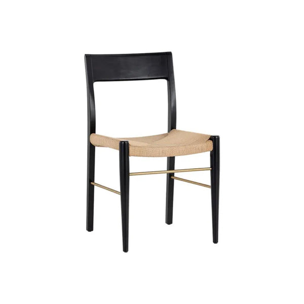 Bondi Rope Upholstered Wooden Armless Dining Chair