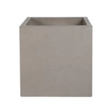 Calix Planter: Modern Dark Grey Concrete Outdoor Accent