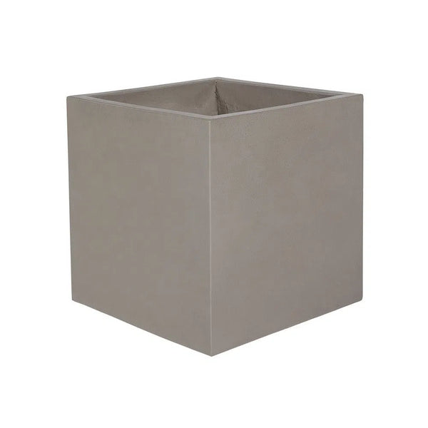 Calix Planter: Modern Dark Grey Concrete Outdoor Accent