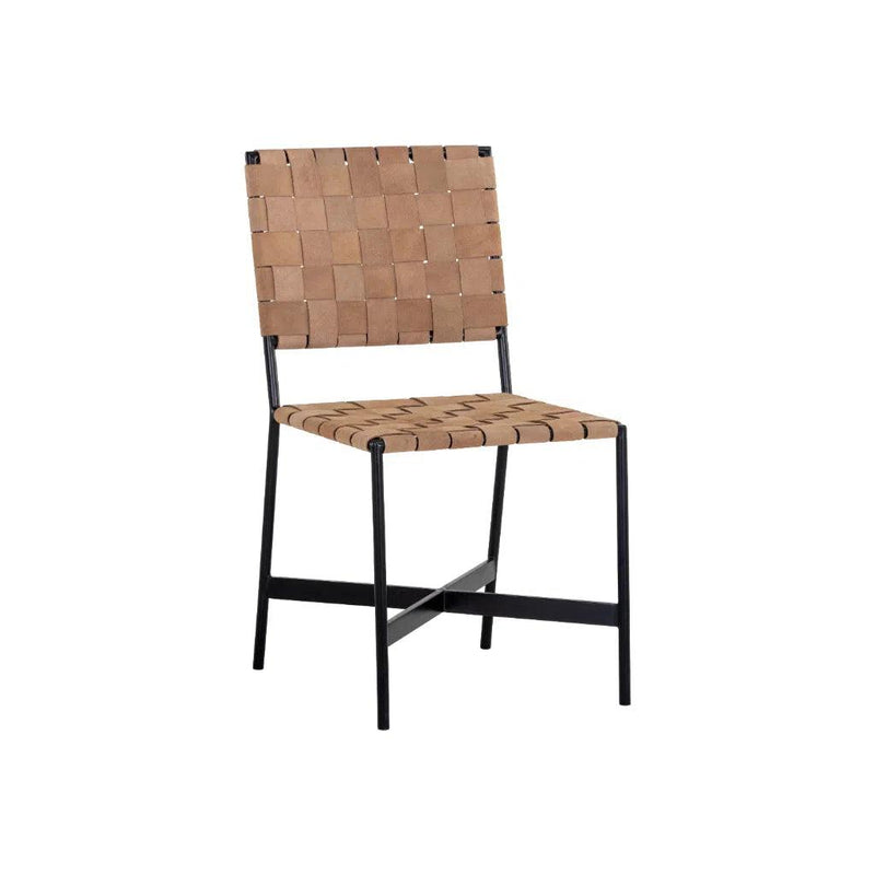 Omari Leather Upholstered Armless Dining Chair (Set Of 2)