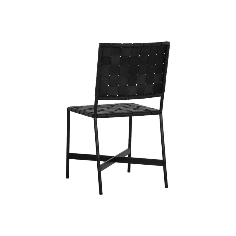 Omari Leather Upholstered Armless Dining Chair (Set Of 2)