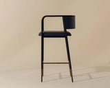 Brenan Leather Upholstered Effortlessly Elegant Barstool