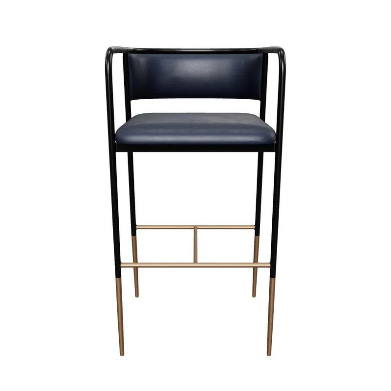 Brenan Leather Upholstered Effortlessly Elegant Barstool