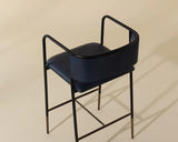 Brenan Leather Upholstered Elegant Counter Stool