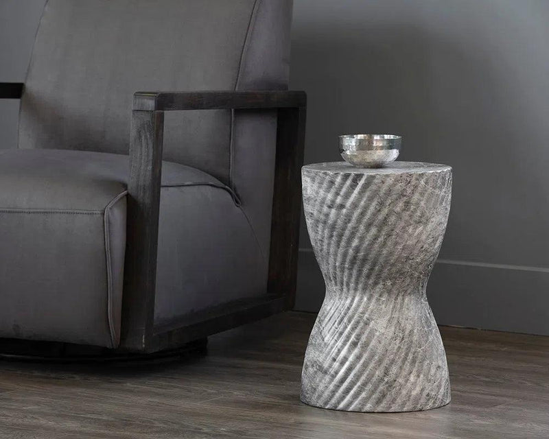 Cara Concrete Outdoor Round End Table