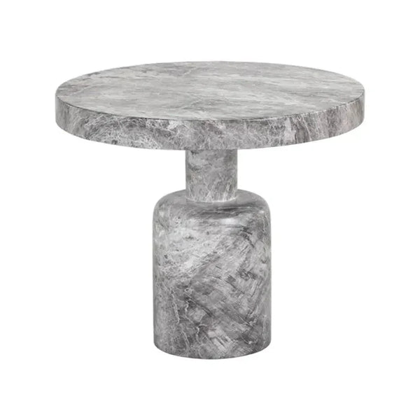 Elmira Concrete Outdoor Round Side Table