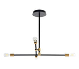 Modern VAL Chandelier Black Brass Adjustable Arms