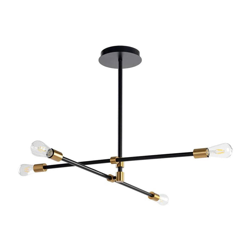 Modern VAL Chandelier Black Brass Adjustable Arms