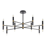 Briggs Chandelier Modern Black And Brass Lighting Fixture