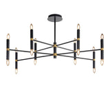 Briggs Chandelier Modern Black And Brass Lighting Fixture