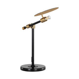 Neela Table Lamp Modern Black Marble Brass Finish