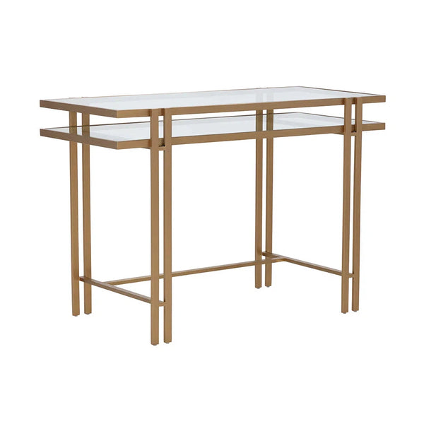 Lizette Desk Classic Style With Gold Stainless Steel Frame