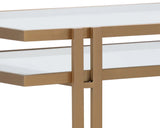 Lizette Desk Classic Style With Gold Stainless Steel Frame