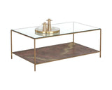 Concord Iron Framed Glass Top Coffee Table