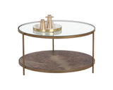 Concord Iron Framed Glass Top Coffee Table