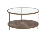 Concord Iron Framed Glass Top Coffee Table