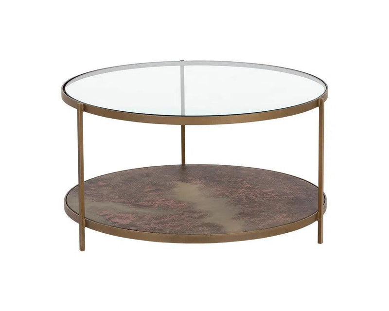 Concord Iron Framed Glass Top Coffee Table