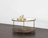 Concord Iron Framed Glass Top Coffee Table