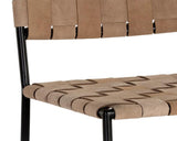 Omari Leather Upholstered Unique Styled Counter Stool