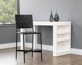 Omari Leather Upholstered Unique Styled Counter Stool