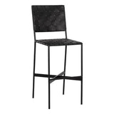 Omari Leather Upholstered Unique Styled Barstool